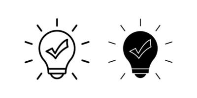 idea Icon set., Symbol isolated white background. illustration. color editable. vector