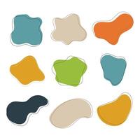 a set of different colored shapes and shapes vector