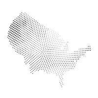 the usa map is made up of dots vector