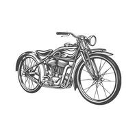 An illustration of a vintage motorcycle vector