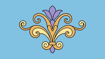 High End Art Nouveau Pattern with Intricate Floral Motif Elegant Decorative Design vector