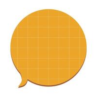 Round bubble chat with grid texture vector
