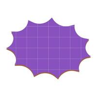 Soft purple bubble chat with grid texture element vector
