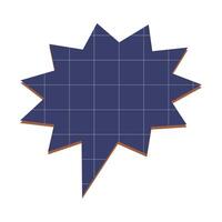 chat bubble with grid texture vector