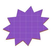 Soft purple bubble chat with grid texture vector