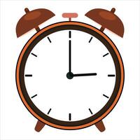 Alarm clock icon wake-up time isolated on white background in flat style illustration vector