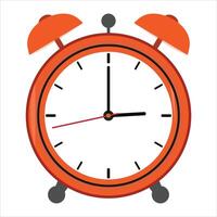 Alarm clock wake-up time isolated on white background in flat style vector