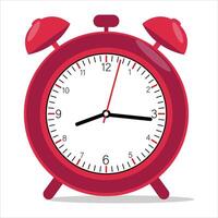 illustration of alarm clock is isolated on a white background vector