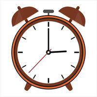 Alarm clock wake-up time isolated on white background in flat style.alarm clock illustration vector