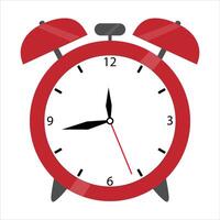 Alarm clock wake-up time isolated on white background in flat style.alarm clock icon illustration vector