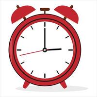 Alarm clock wake-up time isolated on white background vector
