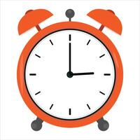 Alarm clock wake-up time isolated on white background in flat style illustration vector