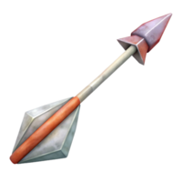 stunning minimalist Hand Painted Arrow with Fletching Detail Transparent png