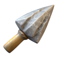 serene abstract Hand Painted Arrowhead with Flint Point Transparent png