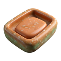 impressive minimalist Handmade Soap Dish Ceramic Design Isolated professional png