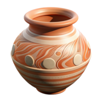 beautiful rustic Hand Painted Pottery with Natural Pigments Transparent png