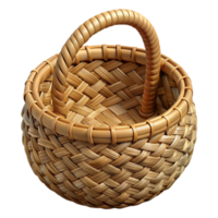 extraordinary classic Handwoven Basket Top View Cutout Isolated high resolution png