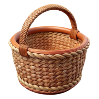 magnificent artistic Handwoven Basket with Intricate Design png