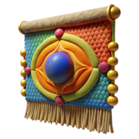 magnificent creative Handwoven Tapestry Abstract Design with Bright Colors original png