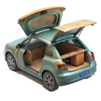 stunning contemporary Hatchback with Open Trunk Isolated high resolution png