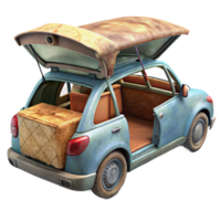 serene traditional Hatchback with Open Trunk Isolated authentic png