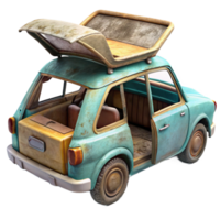 vibrant artistic Hatchback with Open Trunk Isolated premium png