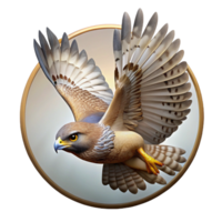 dramatic artistic Hawk Flying in Circles Isolated Element professional png