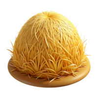 beautiful contemporary Haystack Cutout with Golden Texture on Transparent Background professional png