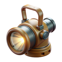 serene abstract Headlamp Front View with Light Beam Isolated png