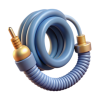 serene artistic Headphone Cable Coiled Design Transparent Background Cutout high resolution png
