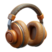 elegant modern Headphone Earpad Leather Texture Isolated Element Transparent Background exclusive png