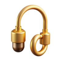 serene creative Headphone Jack Gold Plated Isolated Element high quality png