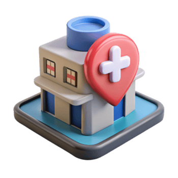 magnífico clássico cuidados de saúde Acesso ícone com hospital construção transparente fundo Alto qualidade png