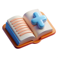magnificent minimalist Health Education Icon with Open Book Transparent Background premium png