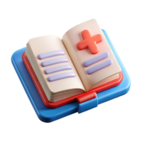 impressive minimalist Health Education Icon with Open Book Transparent Background professional png