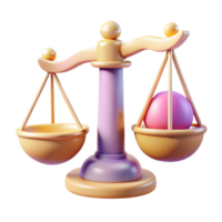 extraordinary creative Health Equity Icon with Scales of Justice Isolated Element professional png