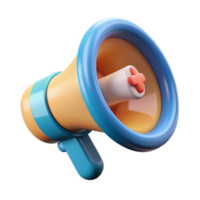 impressive artistic Health Promotion Icon with Megaphone Isolated Cutout detailed png
