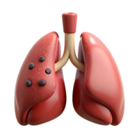extraordinary rustic Healthy Lungs Front View Isolated on Transparent Background exclusive png