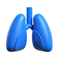 magnificent artistic Healthy Lungs Icon with Blue Lungs Transparent Background genuine png