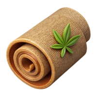 serene classic Hemp Fabric Roll Textured Brown Cutout authentic png