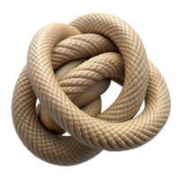 beautiful contemporary Hemp Rope Knot Tied Close Up high resolution png