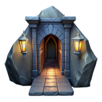 extraordinary rustic Hidden Passage Dark Shadows Transparent Background detailed png
