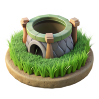 magnificent traditional Hidden Spring Lush Green Grass Isolated png