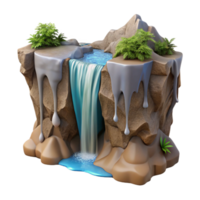 extraordinary rustic Hidden Waterfall Cliff Face Sheer Drop Cutout authentic png