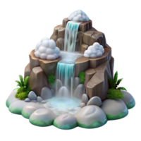 extraordinary classic Hidden Waterfall Spraying Mist White Water Cutout png