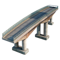 serene vintage Highway Overpass Angled View Isolated high quality png