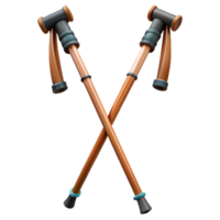 serene abstract Hiking Poles Pair Transparent Background authentic png