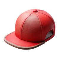 extraordinary minimalist Hip Hop Cap Side View Red Isolated on Transparent Background authentic png