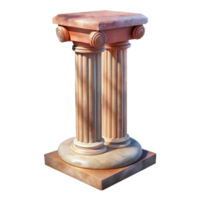 serene contemporary Historical Building Column Transparent Background Front View high resolution png