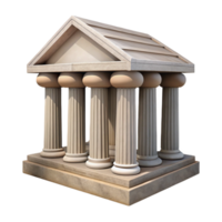 impressive rustic Historical Building Colonnade with Multiple Columns high resolution png